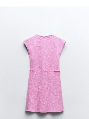 Zara Pink Textured Mini Dress